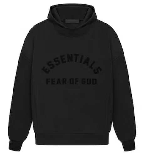 Fear of God Essentials Hoodie Jet Black (SS23)