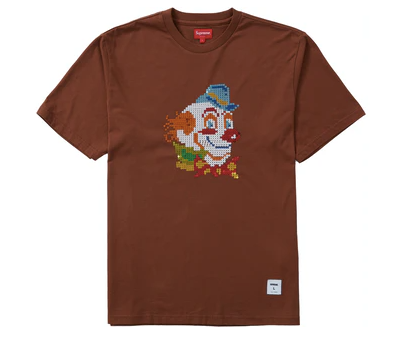 Supreme Clown Sequin TSHIRT BROWN